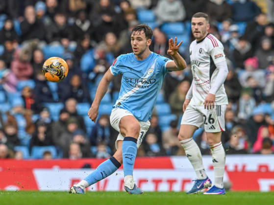 Manchester City v Salford City Emirates FA Cup Nico Gonzalez of Manchester City passes the ball during the Emirates FA Cup Fourth Round match at the Etihad Stadium, Manchester 14 02 2026 UK Newspapers OUT Copyright: xKarlxVallantinex FIL-22981-0090