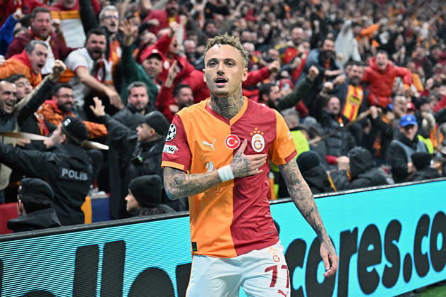 Galatasaray v Juventus - UEFA Champions League ISTANBUL, TURKIYE - FEBRUARY 17: Noa Lang (77) of Galatasaray celebrates after scoring a goal during the UEFA Champions League round of 16 play-off first-leg match between Juventus and Galatasaray at RAMS Park stadium in Istanbul, Turkiye on February 17, 2026. Isa Terli Anadolu Istanbul Turkey. Editorial use only. Please get in touch for any other usage. Copyright: x2026xAnadoluxIsaxTerlix