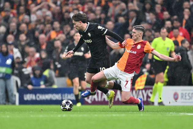 Galatasaray v Juventus - UEFA Champions League ISTANBUL, TURKIYE - FEBRUARY 17: Galatasaray player Ismail Jakobs (4) and Juventus player Kenan Yildiz (10) compete for the ball during the UEFA Champions League Round of 16 play-off first leg match between Galatasaray and Juventus at RAMS Park in Istanbul, Turkiye, on February 17, 2026. Isa Terli Anadolu Istanbul Turkey. Editorial use only. Please get in touch for any other usage. Copyright: x2026xAnadoluxIsaxTerlix