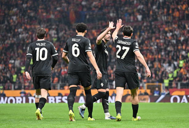 Galatasaray v Juventus - UEFA Champions League ISTANBUL, TURKIYE - FEBRUARY 17: Juventus players celebrate after scoring during the UEFA Champions League Round of 16 play-off first leg match between Galatasaray and Juventus at RAMS Park in Istanbul, Turkiye, on February 17, 2026. Elif Ozturk Anadolu Istanbul Turkey. Editorial use only. Please get in touch for any other usage. Copyright: x2026xAnadoluxElifxOzturkx