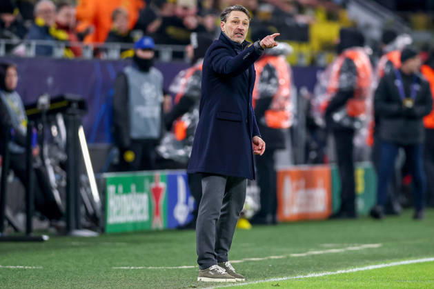 17 02 2026, Football, UEFA Champions League, Borussia Dortmund Atalanta Bergamo, BVB Stadion, Play Offs first leg, Season 2025 2026 Head coach Niko Kovac BVB hc wildly gesticulating on the sidelines Regulations prohibit any use of photographs as image sequences and or quasi video North Rhine-Westphalia Germany