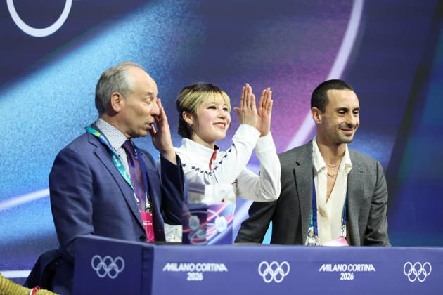 February 17, 2026, Milan, Lombardy, Italy: Alysa Liu of Team United States competes in the womens ice skating short program during the Milano Cortina 2026 Olympic Winter games, Winterspiele,Spiele, Summer games at Milano Ice Skating Arena. Olympics 2026: Milano Cortina: Figure skating, Eiskunstlauf Womens Singles Short Program - ZUMAm117 20260217_oly_m117_062 Copyright: xDavidxMcIntyrex