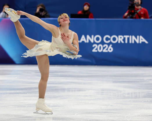 February 17, 2026, Milan, Lombardy, Italy: Alysa Liu of Team United States competes in the womens ice skating short program during the Milano Cortina 2026 Olympic Winter games, Winterspiele,Spiele, Summer games at Milano Ice Skating Arena. Olympics 2026: Milano Cortina: Figure skating, Eiskunstlauf Womens Singles Short Program - ZUMAm117 20260217_oly_m117_083 Copyright: xDavidxMcIntyrex