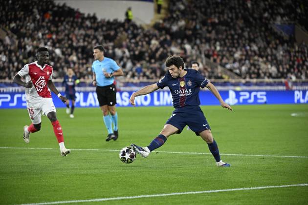 camara lamine neves joao FOOT LIGUE DES CHAMPIONS 2026 MONACO PSG 2 3 STADE LOUIS II MONACO FRANCE 17 02 2026 MANTEY STEPHANE MONACO STADE LOUIS II France GermanyxJapanxUKxFrancexBelgiumxOUT Copyright: xMANTEYxSTEPHANEx