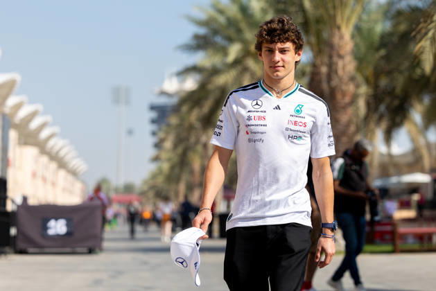 Kimi Antonelli Mercedes AMG Petronas Formula One Team, Italy, 12 in W17, BAH, Formula 1 World Championship, Pre Season Test 2, Bahrain International Circuit, Test Day 1, 2026 season, 18 02 2026 BAH, Formula 1 World Championship, Pre Season Test 2, Bahrain International Circuit, Test Day 1, 2026 season, 18 02 2026 Sakhir Copyright: xEibner-Pressefoto MarcelxFischerx EP_MFI