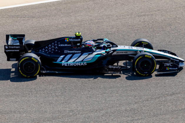 Kimi Antonelli Mercedes AMG Petronas Formula One Team, Italy, 12 in W17, BAH, Formula 1 World Championship, Pre Season Test 2, Bahrain International Circuit, Test Day 1, 2026 season, 18 02 2026 BAH, Formula 1 World Championship, Pre Season Test 2, Bahrain International Circuit, Test Day 1, 2026 season, 18 02 2026 Sakhir Copyright: xEibner-Pressefoto MarcelxFischerx EP_MFI