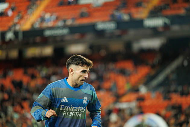 David Jimenez seen during LaLiga EA Sports game between teams of Valencia CF and Real Madrid CF (Maciej Rogowski Ball Raw Images) Valencia Mestalla Spain Copyright: xMaciejxRogowskix maciejrogowski_valencia_realmadrid_2526-054