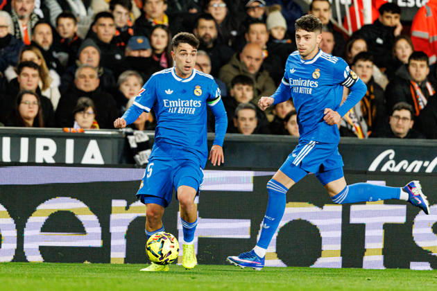 David Jimenez seen during LaLiga EA Sports game between teams of Valencia CF and Real Madrid CF (Maciej Rogowski Ball Raw Images) Valencia Mestalla Spain Copyright: xMaciejxRogowskix maciejrogowski_valencia_realmadrid_2526-231