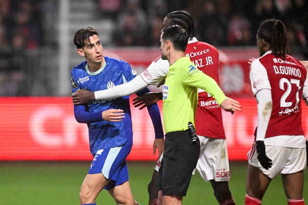 Stade Brestois 29 v Olympique de Marseille - Ligue 1 McDonald s 2025 2026 21 Nayef AGUERD (om) during the Ligue 1 McDonald s match between Brest and Marseille at Stade Francis-Le Ble on February 20, 2026 in Brest, France. Brest France Copyright: xFEPx 776461932