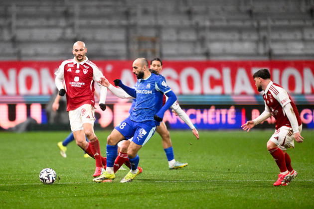 Stade Brestois 29 v Olympique de Marseille - Ligue 1 McDonald s 2025 2026 08 Himad ABDELLI (om) during the Ligue 1 McDonald s match between Brest and Marseille at Stade Francis-Le Ble on February 20, 2026 in Brest, France. Brest France Copyright: xFEPx 776461932