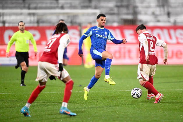 Stade Brestois 29 v Olympique de Marseille - Ligue 1 McDonald s 2025 2026 11 Ethan NWANERI (om) during the Ligue 1 McDonald s match between Brest and Marseille at Stade Francis-Le Ble on February 20, 2026 in Brest, France. Brest France Copyright: xFEPx 776461932