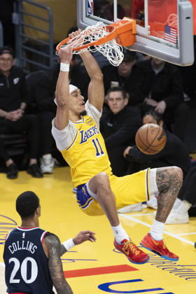 February 20, 2026, Los Angeles, California, United States: Los Angeles Lakers™ Jaxson Hayes (11) seen in action during an NBA, Basketball Herren, USA basketball game at Crypto.com Arena. Final score Lakers 125 : 122 Clippers Los Angeles United States - ZUMAs197 20260220_aaa_s197_329 Copyright: xRingoxChiux