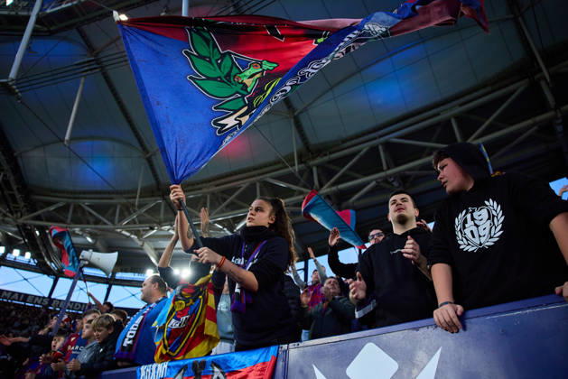 Levante UD v Valencia CF- LaLiga EA Sports VALENCIA, SPAIN - FEBRUARY 15: Levante UD fans during to the LaLiga EA Sports match between Levante UD and Valencia CF at Estadio Ciutat de Valencia on February, 2026 in Valencia, Spain. (Photo by Jose Torres Photo Players Images Magara Press) Valencia Estadio Ciutat de Valencia Spain Copyright: xJosexTorresx