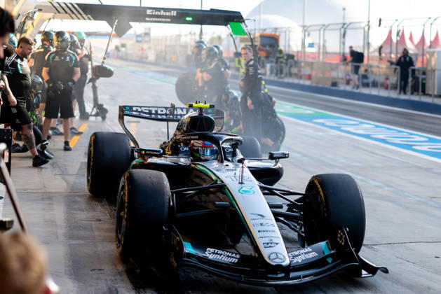 Kimi Antonelli Mercedes AMG Petronas Formula One Team, Italy, 12 in W17, BAH, Formula 1 World Championship, Pre Season Test 2, Bahrain International Circuit, Test Day 2, 2026 season, 19 02 2026 BAH, Formula 1 World Championship, Pre Season Test 2, Bahrain International Circuit, Test Day 2, 2026 season, 19 02 2026 Sakhir Copyright: xEibner-Pressefoto MarcelxFischerx EP_MFI