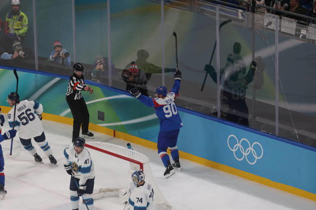 Ice hockey, Eishockey - Milano Cortina 2026 Winter Olympics: Day 15 TATAR Tomas celebrates after a goal during the Ice Hockey Men s Bronze Medal Game between Slovakia and Finland on day fifteen of the Milano Cortina 2026 Winter Olympic Games, Olympische Spiele, Olympia, OS at Milano Santagiulia Ice Hockey Arena in Milan, Italy, on February 21, 2026. Milano Italy  Copyright: xMattiaxMarteganix originalFilename:martegani-serieami260221_npbNy