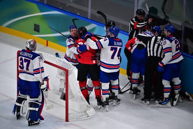 HOCKEY SUR GLACE JO MILAN CORTINA 2026 2026 CANADA ETATS UNIS 1 2 ap SANTAGIULIA ICE HOCKEY ARENA MILAN ITALIE 22 02 2026 PAPON BERNARD 2e tiers temps MILAN SANTAGIULIA ICE HOCKEY ARENA Italie GermanyxJapanxUKxFrancexBelgiumxOUT  Copyright: xPAPONxBERNARDx