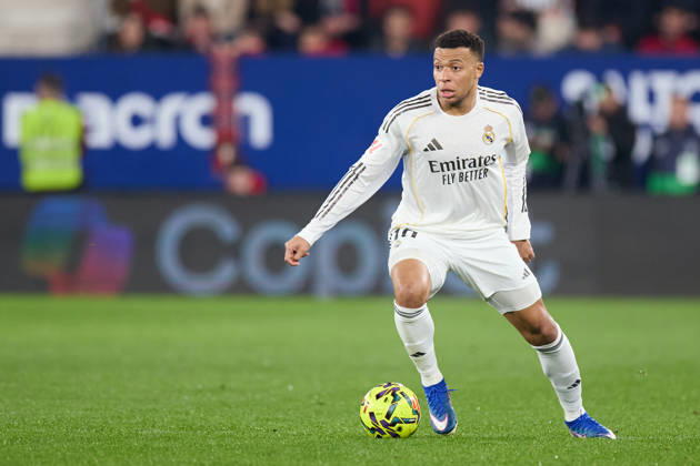CA Osasuna v Real Madrid CF - LaLiga EA Sports Kylian Mbappe of Real Madrid CF in action during the LaLiga EA Sports match between CA Osasuna and Real Madrid CF at El Sadar on February 21, 2026, in Pamplona, Spain. Pamplona El Sadar Navarra Spain RL_OSAvRMCF_000074 Copyright: xRicardoxLarreinax