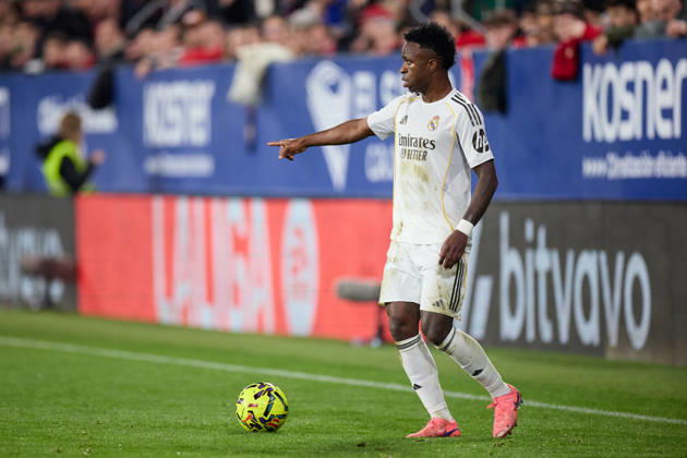 CA Osasuna v Real Madrid CF - LaLiga EA Sports Vinicius Junior Vini Jr of Real Madrid CF reacts during the LaLiga EA Sports match between CA Osasuna and Real Madrid CF at El Sadar on February 21, 2026, in Pamplona, Spain. Pamplona El Sadar Navarra Spain RL_OSAvRMCF_000088 Copyright: xRicardoxLarreinax