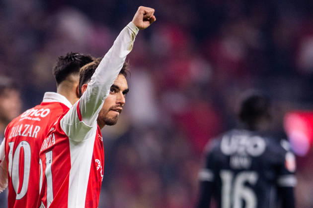 February 21, 2026, Braga, Braga, Portugal: BRAGA, PORTUGAL - FEBRUARY 21: RICARDO HORTA from SC Braga is seen celebrating his goal during the Liga Portugal Betclic 2025 26 League match between SC Braga and Vitoria SC, at Estadio Municipal de Braga on February 21, 2026 in Braga, Portugal Braga Portugal - ZUMAl192 20260221_zsp_l192_044 Copyright: xMiguelxLemosx
