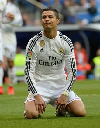 Real Madrid CF v UD Almeria - La Liga MADRID, SPAIN - APRIL 29: Cristiano Ronaldo of Real Madrid CF gestures during the La Liga match between Real Madrid CF and UD Almeria at Estadio Santiago Bernabeu on April 29, 2015 in Madrid, Spain. Evrim Aydin Anadolu Agency Madrid Spain. Editorial use only. Please get in touch for any other usage. Copyright: x2025xAnadoluxEvrimxAydınx
