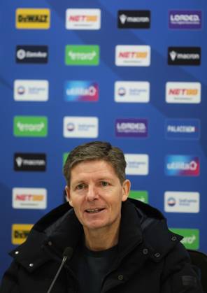 Premier League - Crystal Palace FC v Wolverhampton Wanderers LONDON, ENGLAND, FEBRUARY 21: Oliver Glasner Manager of Crystal Palace during his post match press conference, PK, Pressekonferenz after the match between Crystal Palace FC and Wolverhampton Wanderers FC in the Premier League at Selhurst Park Stadium in London, England, on February 21. (Photo by Daniel Weir) London Selhurst Park Stadium England Copyright: xDanielxWeir SportsxPressxPhotox SPPA_Crystal_Palace_Wolverhampton_Wanderers_220226_DW77