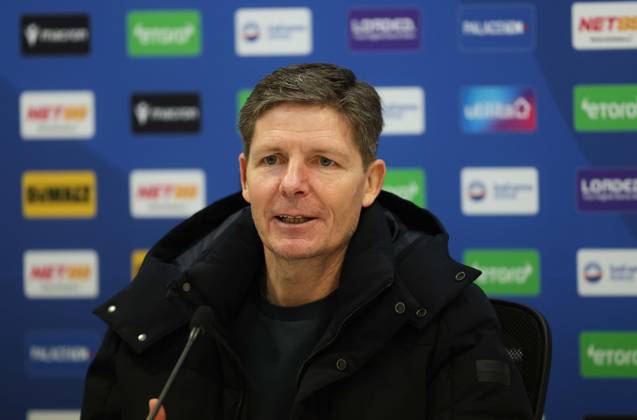 Premier League - Crystal Palace FC v Wolverhampton Wanderers LONDON, ENGLAND, FEBRUARY 21: Oliver Glasner Manager of Crystal Palace during his post match press conference, PK, Pressekonferenz after the match between Crystal Palace FC and Wolverhampton Wanderers FC in the Premier League at Selhurst Park Stadium in London, England, on February 21. (Photo by Daniel Weir) London Selhurst Park Stadium England Copyright: xDanielxWeir SportsxPressxPhotox SPPA_Crystal_Palace_Wolverhampton_Wanderers_220226_DW78
