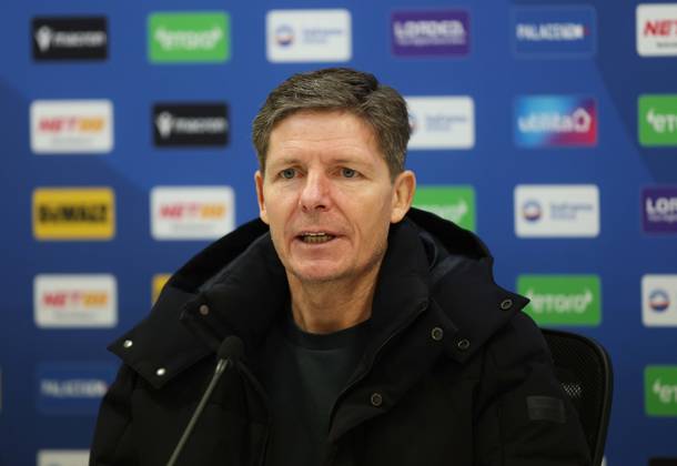 Premier League - Crystal Palace FC v Wolverhampton Wanderers LONDON, ENGLAND, FEBRUARY 21: Oliver Glasner Manager of Crystal Palace during his post match press conference, PK, Pressekonferenz after the match between Crystal Palace FC and Wolverhampton Wanderers FC in the Premier League at Selhurst Park Stadium in London, England, on February 21. (Photo by Daniel Weir) London Selhurst Park Stadium England Copyright: xDanielxWeir SportsxPressxPhotox SPPA_Crystal_Palace_Wolverhampton_Wanderers_220226_DW79