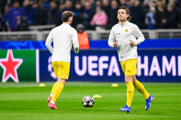 260224 Patrick Berg of Bodo Glimt ahead of the UEFA Champions League football match between Inter and Bodo Glimt on February 24, 2026 in Milan Photo Marius Simensen BILDBYRAN COP 238 MM0057 bbeng football fotball soccer uefa champions league mesterligaen bodo glimt inter fc internazionale milano Copyright: MARIUSxSIMENSEN BB260224BB216