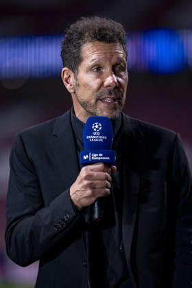 Atletico de Madrid v Club Brugge KV - UEFA Champions League 2025 26 League Knockout Play-off Second Leg Diego Pablo Simeone, head coach of Atletico de Madrid, is interviewed at the end of the the UEFA Champions League 2025 26 League Knockout Play-off Second Leg match between Atletico de Madrid and Club Brugge KV at Estadio Riyadh Air Metropolitano on February 24, 2026 in Madrid, Spain. Madrid Estadio Riyadh Air Metropolitano Madrid Spain Copyright: xAlbertoxGardinx AGardin_20260224_Foot_Champ_Atl_Mad_Bru_1067
