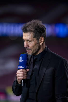 Atletico de Madrid v Club Brugge KV - UEFA Champions League 2025 26 League Knockout Play-off Second Leg Diego Pablo Simeone, head coach of Atletico de Madrid, is interviewed at the end of the the UEFA Champions League 2025 26 League Knockout Play-off Second Leg match between Atletico de Madrid and Club Brugge KV at Estadio Riyadh Air Metropolitano on February 24, 2026 in Madrid, Spain. Madrid Estadio Riyadh Air Metropolitano Madrid Spain Copyright: xAlbertoxGardinx AGardin_20260224_Foot_Champ_Atl_Mad_Bru_1070