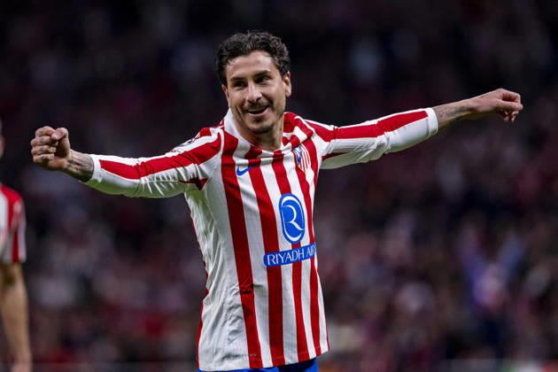Atletico de Madrid v Club Brugge KV - UEFA Champions League 2025 26 League Knockout Play-off Second Leg Jose Maria Gimenez of Atletico de Madrid celebrates a goal during the UEFA Champions League 2025 26 League Knockout Play-off Second Leg match between Atletico de Madrid and Club Brugge KV at Estadio Riyadh Air Metropolitano on February 24, 2026 in Madrid, Spain. Madrid Estadio Riyadh Air Metropolitano Madrid Spain Copyright: xAlbertoxGardinx AGardin_20260224_Foot_Champ_Atl_Mad_Bru_1079