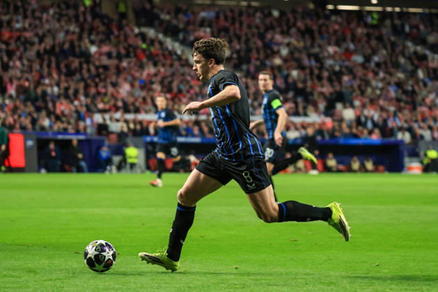 Spain - Atletico de Madrid vs Club Brugge KV - 24 02 2026 SPAIN, MADRID, FEBRUARY 24. Christos Tzolis of Brugge during the UEFA Champions League Knockout Play-off Second Leg football match between Atletico de Madrid and Club Brugge KV at Estadio Riyadh Air Metropolitano on February 24, 2026 in Madrid, Spain. Photo by Manuel Blondeau AOP.Press Madrid Riyadh Air Metropolitano Spain Copyright: x ManuelxBlondeau AOP.Pressx AOP20260224-0069