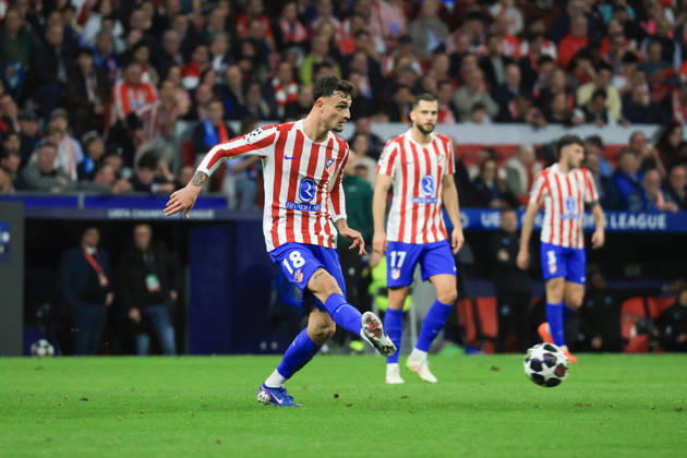 Spain - Atletico de Madrid vs Club Brugge KV - 24 02 2026 SPAIN, MADRID, FEBRUARY 24. Marc Pubill of Atletico de Madrid during the UEFA Champions League Knockout Play-off Second Leg football match between Atletico de Madrid and Club Brugge KV at Estadio Riyadh Air Metropolitano on February 24, 2026 in Madrid, Spain. Photo by Manuel Blondeau AOP.Press Madrid Riyadh Air Metropolitano Spain Copyright: x ManuelxBlondeau AOP.Pressx AOP20260224-0072