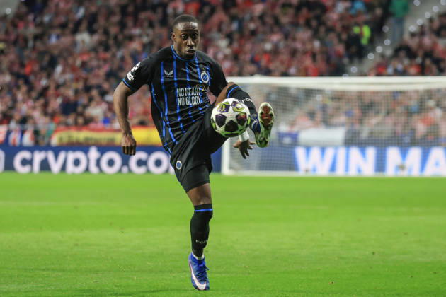 Spain - Atletico de Madrid vs Club Brugge KV - 24 02 2026 SPAIN, MADRID, FEBRUARY 24. Carlos Forbs of Brugge during the UEFA Champions League Knockout Play-off Second Leg football match between Atletico de Madrid and Club Brugge KV at Estadio Riyadh Air Metropolitano on February 24, 2026 in Madrid, Spain. Photo by Manuel Blondeau AOP.Press Madrid Riyadh Air Metropolitano Spain Copyright: x ManuelxBlondeau AOP.Pressx AOP20260224-0106