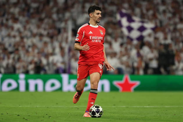 Madrid, Spain February 25, 2026 FBL UEFA Champions League 2025 26 Real Madrid SL Benfica Tomas Araujo S L Benfica in action, with the ball during the UEFA Champions League 2025 26 knockout play offs match between Real Madrid and SL Benfica at the Santiago BernabÃ u Stadium on February 25, 2026 in Madrid, Spain Copyright: JoaquimxFerreira
