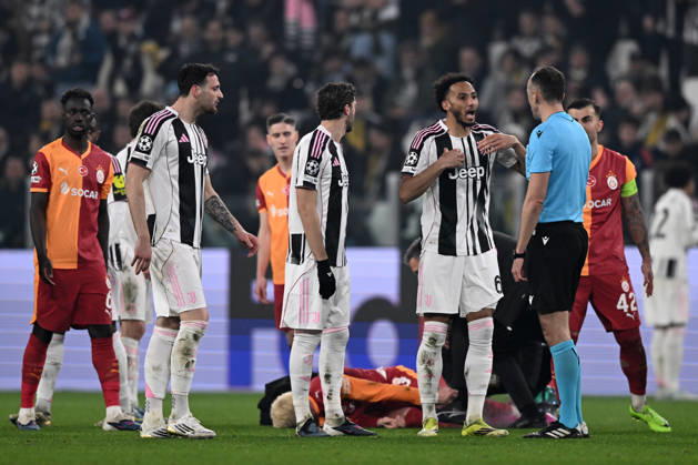 Db Torino 25 02 2026 - Champions League Juventus-Galatasaray foto Daniele Buffa Image nella foto: espulsione Lloyd Kelly