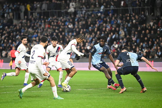 Le Havre Athletic Club v Paris Saint-Germain - Ligue 1 McDonald s 2025 2026 29 Stephan ZAGADOU (hac) - 29 Bradley BARCOLA (psg) during the Ligue 1 McDonald s match between Le Havre and Paris at Stade Oceane on February 28, 2026 in Le Havre, France. Le Havre France  Copyright: xFEPx 776348301