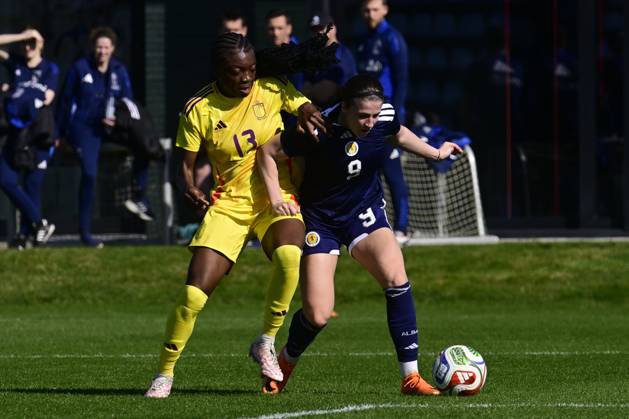Football, Women, U19, Test match, Belgium - Scotland