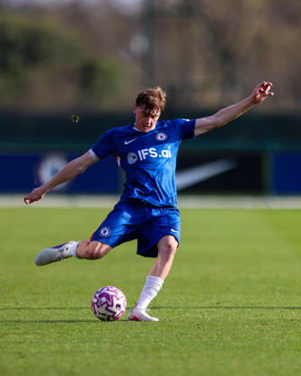 - Chelsea U18 v Manchester City U18, FA Youth Cup, Fifth Round, Kingsmeadow, London, England. - Monday 9th February 2026 (C) Alex Ferrelly Crystal Pix Lewi Andrew Richards of Chelsea U18. - Chelsea U18 v Manchester City U18, FA Youth Cup, Fifth Round, Kingsmeadow, London, England. - Monday 9th February 2026 (C) Alex Ferrelly Crystal Pix London Kingsmeadow United Kingdom Copyright: xAlexxFerrellyx Alex_Chelsea_U18_Fulham_U18_U18PremierLeague_03032026_AF__084
