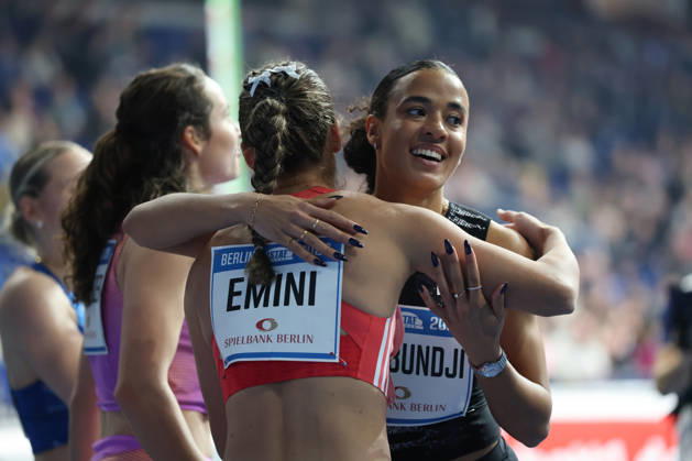 BERLIN, GERMANY - MARCH 6: Elisa Maria DI LAZZARO (ITA), 60m Hurdles Women and Milica EMINI (SRB), 60m Hurdles Women, during the ISTAF Indoor Berlin at Uber Arena Berlin, March 6, 2026 in Berlin, Germany. Berlin Germany Copyright: xO.Frankex