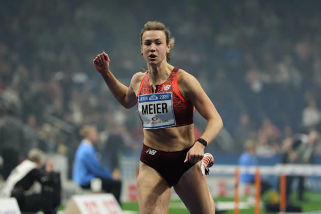 BERLIN, GERMANY - MARCH 6: Marlene MEIER (GER), 60m Hurdles Women, during the ISTAF Indoor Berlin at Uber Arena Berlin, March 6, 2026 in Berlin, Germany. Berlin Germany Copyright: xO.Frankex