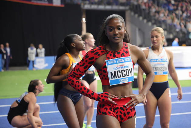 BERLIN, GERMANY - MARCH 6: Maia MCCOY (USA), 60m Women, during the ISTAF Indoor Berlin at Uber Arena Berlin, March 6, 2026 in Berlin, Germany. Berlin Germany Copyright: xx