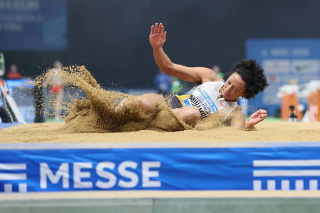 BERLIN, GERMANY - MARCH 6: Malaika MIHAMBO (GER), Long Jump Women, during the ISTAF Indoor Berlin at Uber Arena Berlin, March 6, 2026 in Berlin, Germany. Berlin Germany Copyright: xO.Frankex
