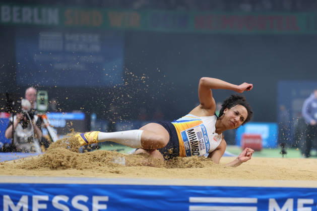 BERLIN, GERMANY - MARCH 6: Malaika MIHAMBO (GER), Long Jump Women, during the ISTAF Indoor Berlin at Uber Arena Berlin, March 6, 2026 in Berlin, Germany. Berlin Germany Copyright: xO.Frankex