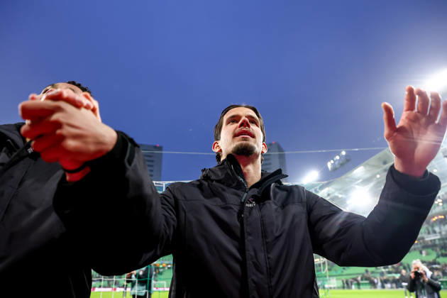 2026-03-07 FC Groningen v Ajax - Dutch Eredivisie GRONINGEN, NETHERLANDS - MARCH 7: Oskar Zawada of FC Groningen celebrate the win during the Dutch Eredivisie match between FC Groningen and Ajax at Stadion Euroborg on March 7, 2026 in Groningen, Netherlands. Groningen Stadion Euroborg Netherlands Content not available for redistribution in The Netherlands directly or indirectly through any third parties. Copyright: xPieterxvanxderxWoudex
