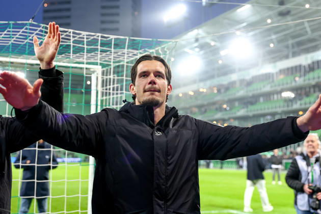 2026-03-07 FC Groningen v Ajax - Dutch Eredivisie GRONINGEN, NETHERLANDS - MARCH 7: Oskar Zawada of FC Groningen celebrate the win during the Dutch Eredivisie match between FC Groningen and Ajax at Stadion Euroborg on March 7, 2026 in Groningen, Netherlands. Groningen Stadion Euroborg Netherlands Content not available for redistribution in The Netherlands directly or indirectly through any third parties. Copyright: xPieterxvanxderxWoudex