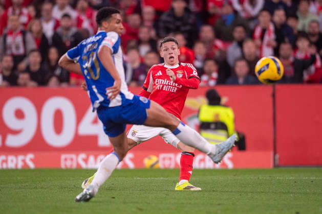 March 8, 2026, Lisboa, Lisboa, Portugal: LISBOA, PORTUGAL - MARCH 08: GIANLUCA PRESTIANNI from SL Benfica is seen on action during the Liga Portugal Betclic 2025 26 League match between SL Benfica and FC Porto, at Estadio do Lisboa e Benfica on March 08, 2026 in Lisboa, Portugal Lisboa Portugal - ZUMAl192 20260308_zsp_l192_039 Copyright: xMiguelxLemosx