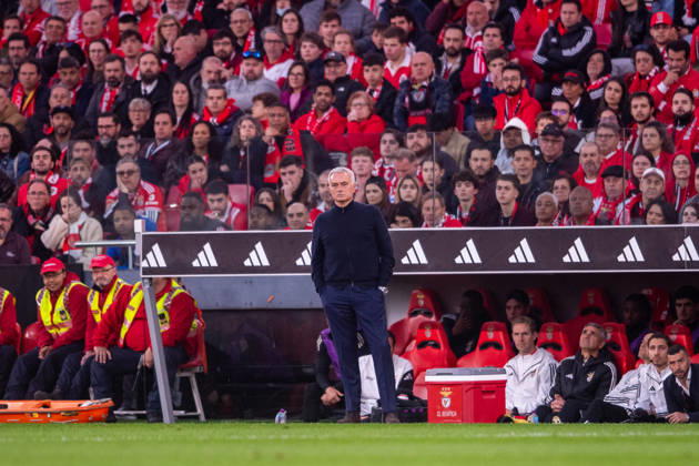 March 8, 2026, Lisboa, Lisboa, Portugal: LISBOA, PORTUGAL - MARCH 08: JOSE MOURINHO head coach of SL Benfica is seen during the Liga Portugal Betclic 2025 26 League match between SL Benfica and FC Porto, at Estadio do Lisboa e Benfica on March 08, 2026 in Lisboa, Portugal Lisboa Portugal - ZUMAl192 20260308_zsp_l192_046 Copyright: xMiguelxLemosx