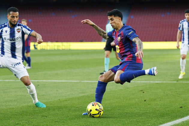 Joao Cancelo (Barcelona), FEBRUARY 22, 2025 - Football Soccer : Spanish La Liga EA Sports match between FC Barcelona, Barca 3-0 Levante UD at Spotify Camp Nou in Barcelona,, Spain. Noxthirdxpartyxsales  aflo_322423607