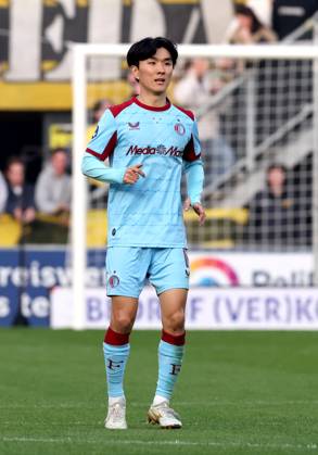 BREDA Feyenoord player Inbeom Hwang during the Dutch Eredivisie match between NAC and Feyenoord at Rat Verlegh Stadium on March 8, 2026 in Breda, Netherlands Photo by DeFodi Images